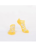 Yellow short men\'s socks with ghosts SM41 - Online store - Boutique